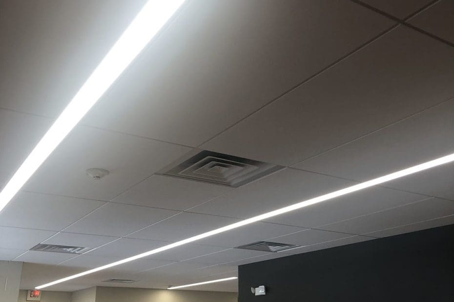 Interior LED lighting installation in veterinary clinic in Rapid City, SD
